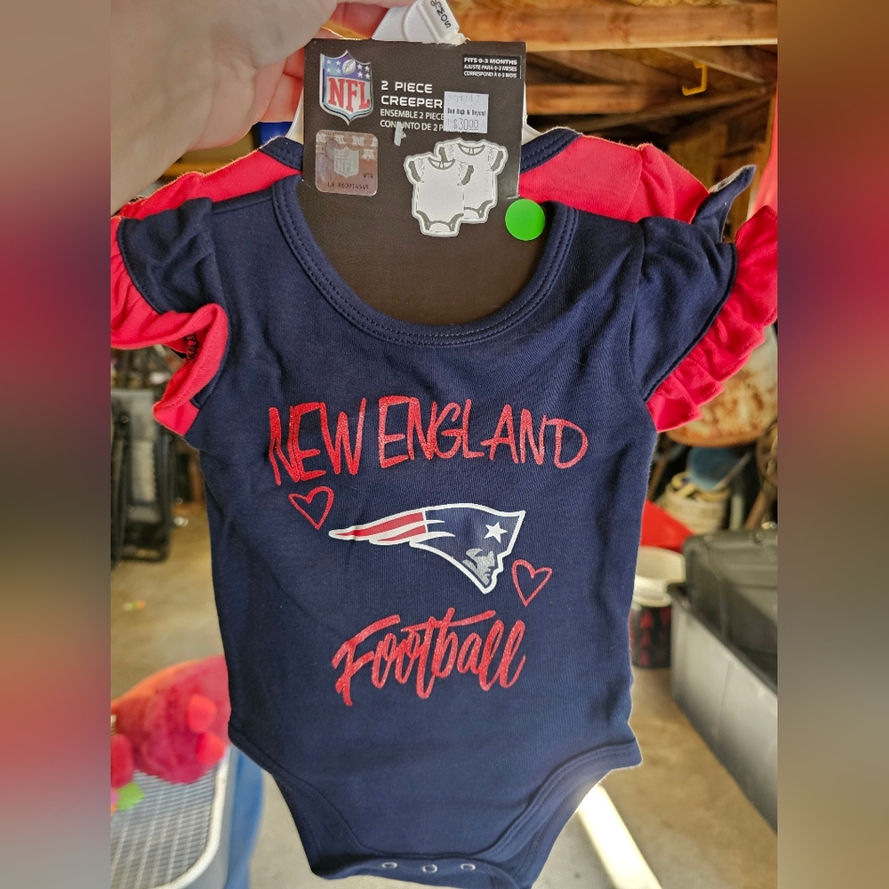 NFL New England Patriots Kids Onesie - Navy and Red